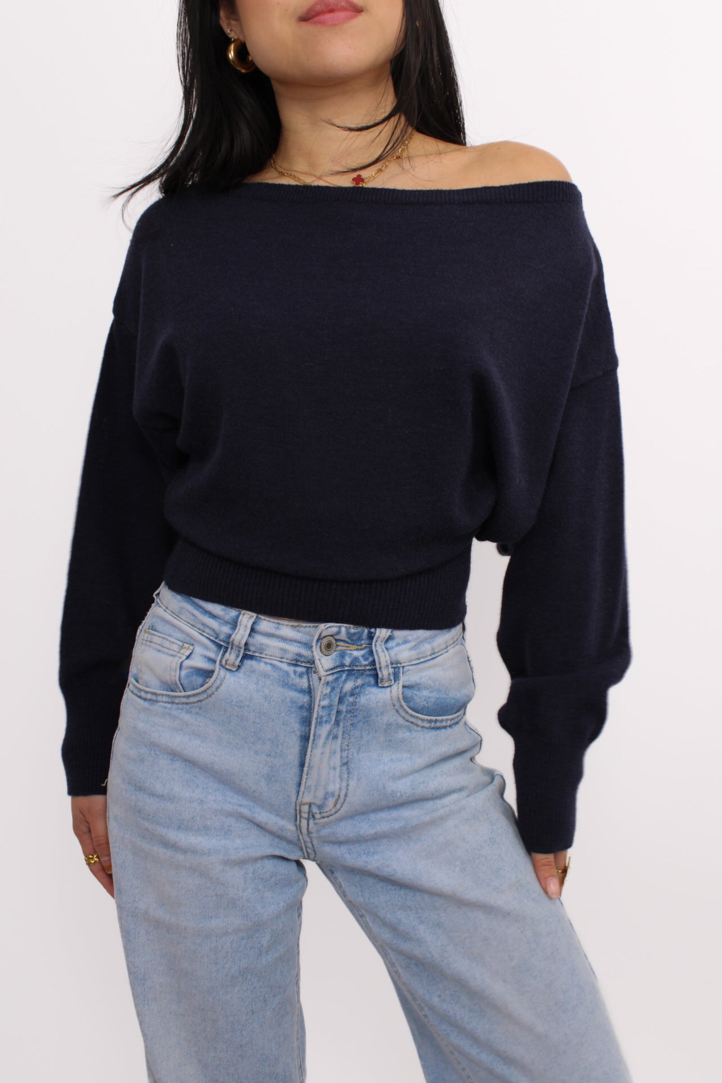 AUBREY SWEATER - NAVY