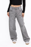STRAIGHT LEG JEANS 66210 - LIGHT GREY