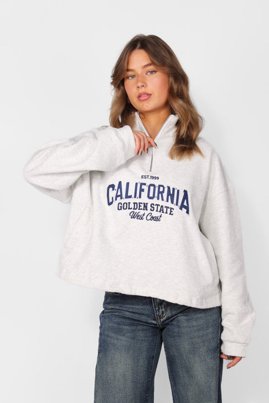 CALIFORNIA ZIPPER SWEATER
