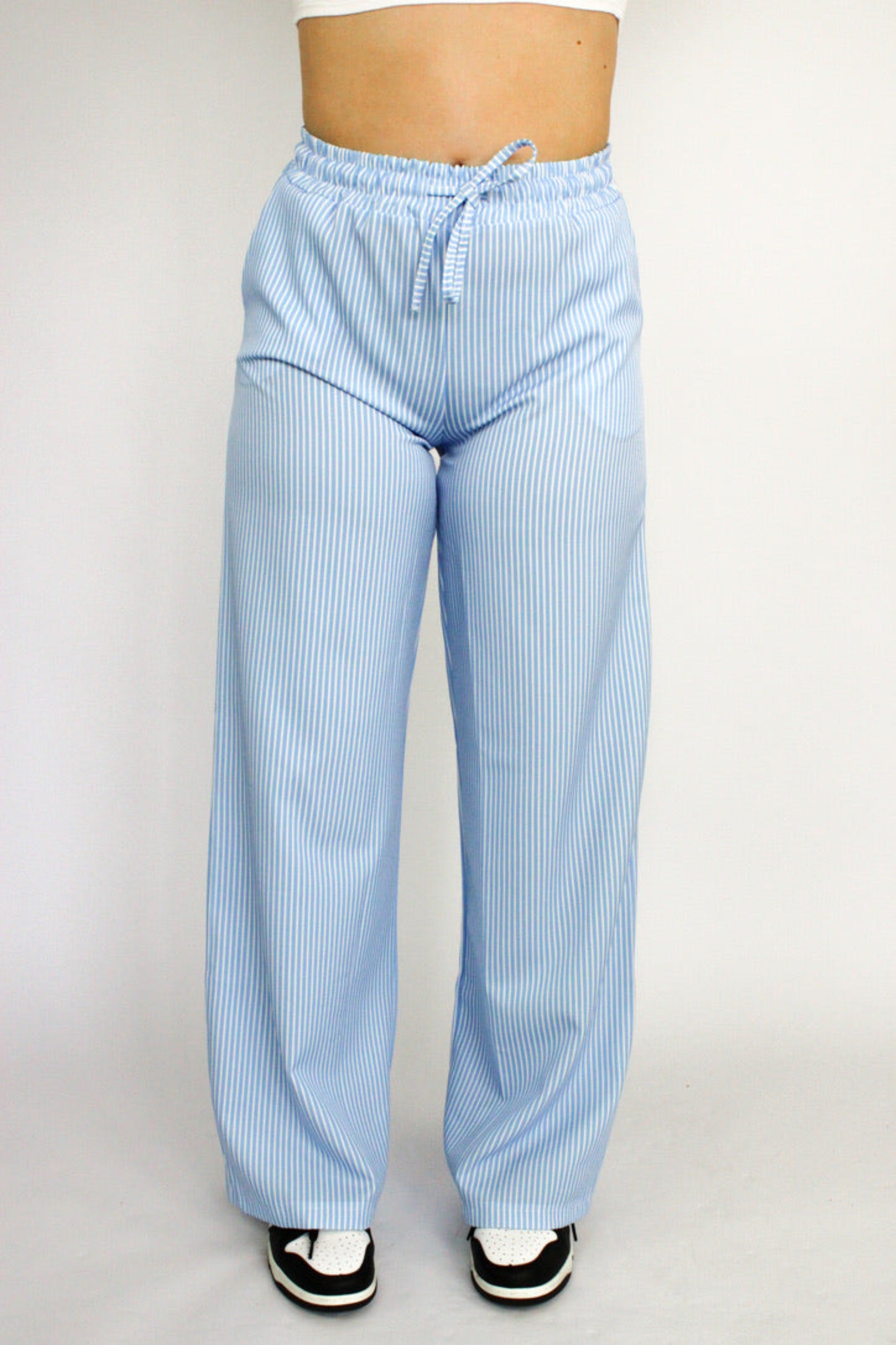 STRIPE PANTS - SKY BLUE