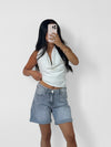 DENIM SHORT GREY