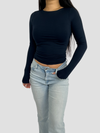 POSY LONG SLEEVE TOP - NAVY