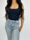 SQUARE TANK TOP - NAVY