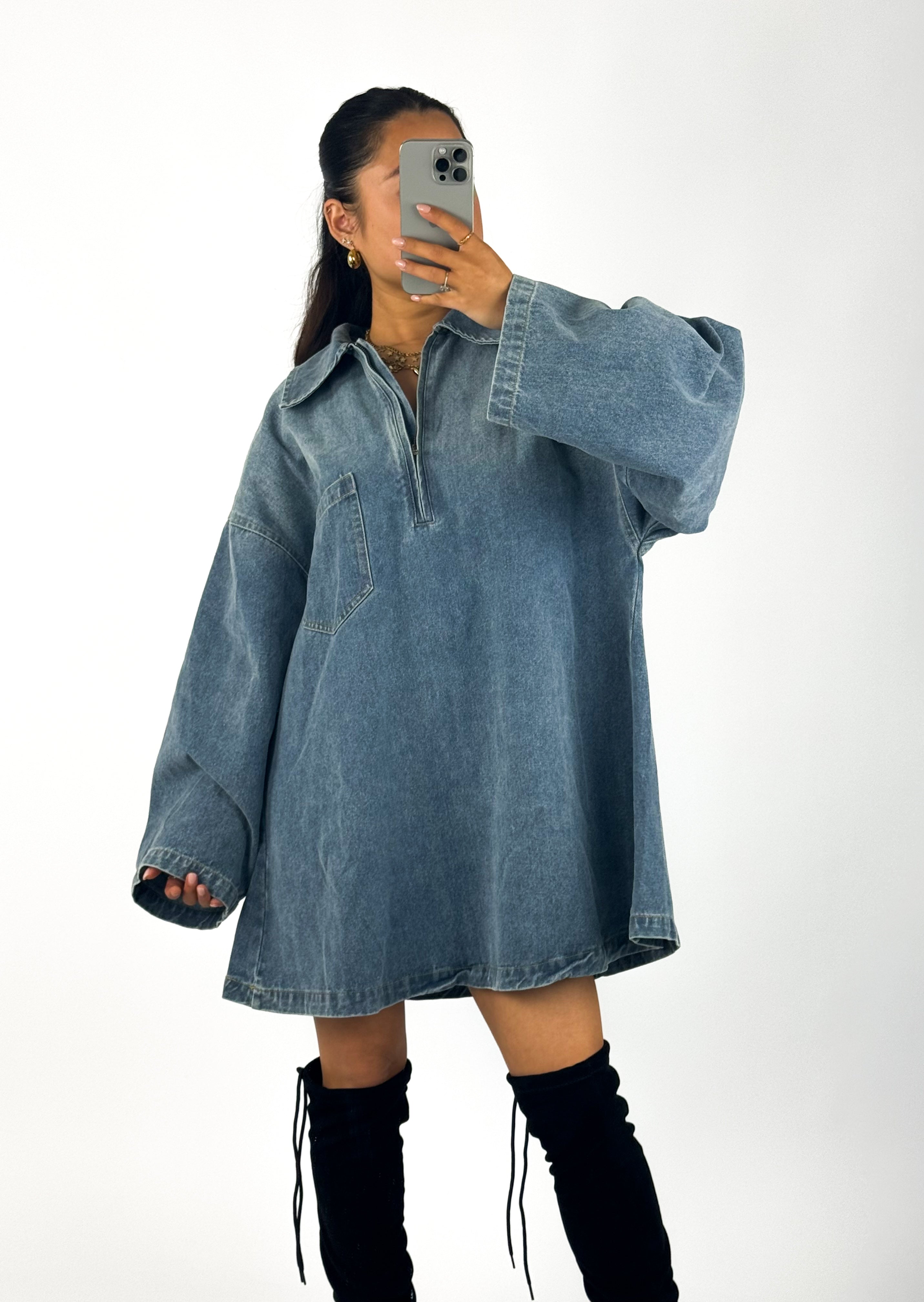 DENIM BLOUSE