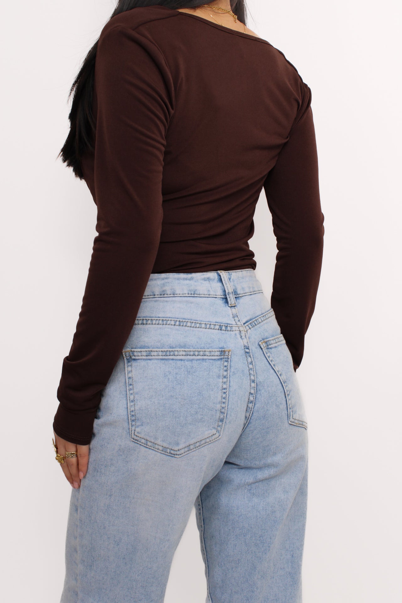 AVERY LACE BODY - BROWN