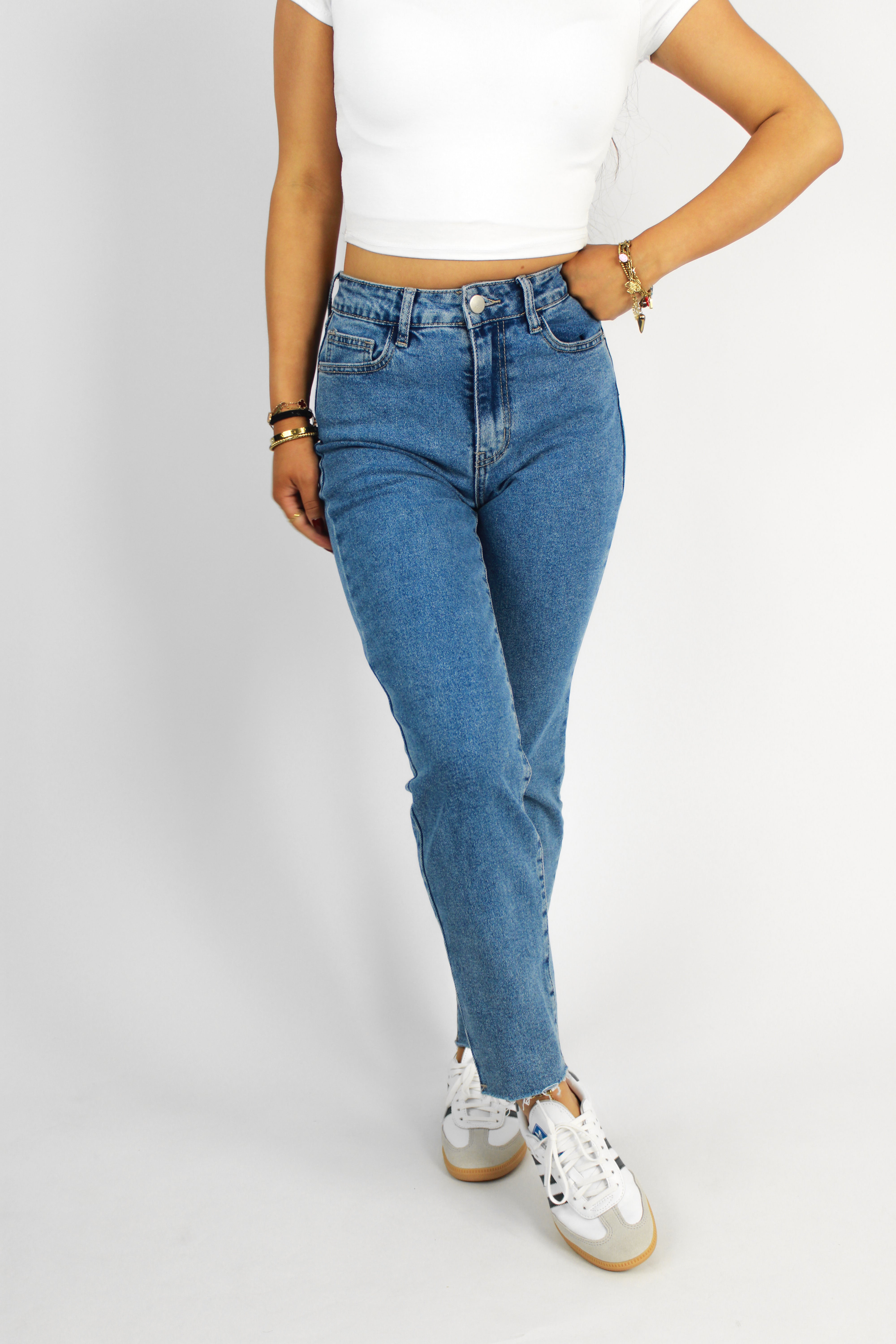 ''PETITE'' MOM JEANS 2618 - DENIM