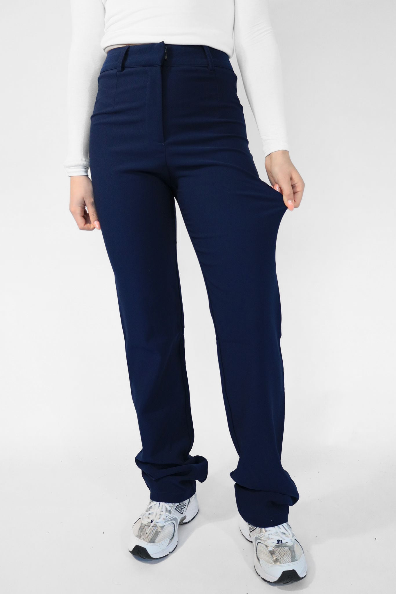 ''TALL'' STRETCH PANTS - NAVY