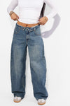''PETITE'' BALLOON FOLD OVER JEANS 1645