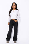 MID WAIST WIDE LEG JEANS 6320-13