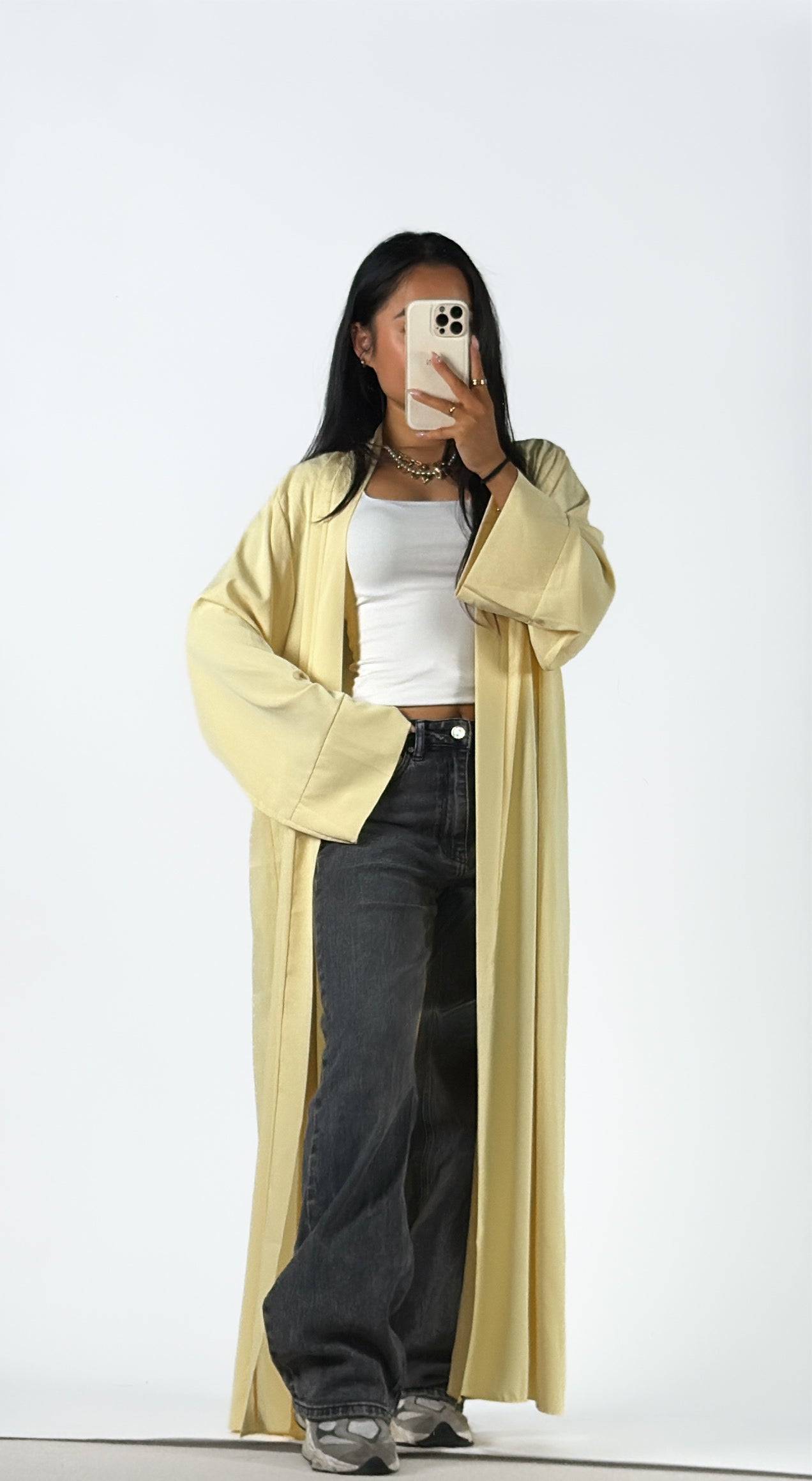 ''PETITE'' SILKY KIMONO - BUTTER YELLOW 