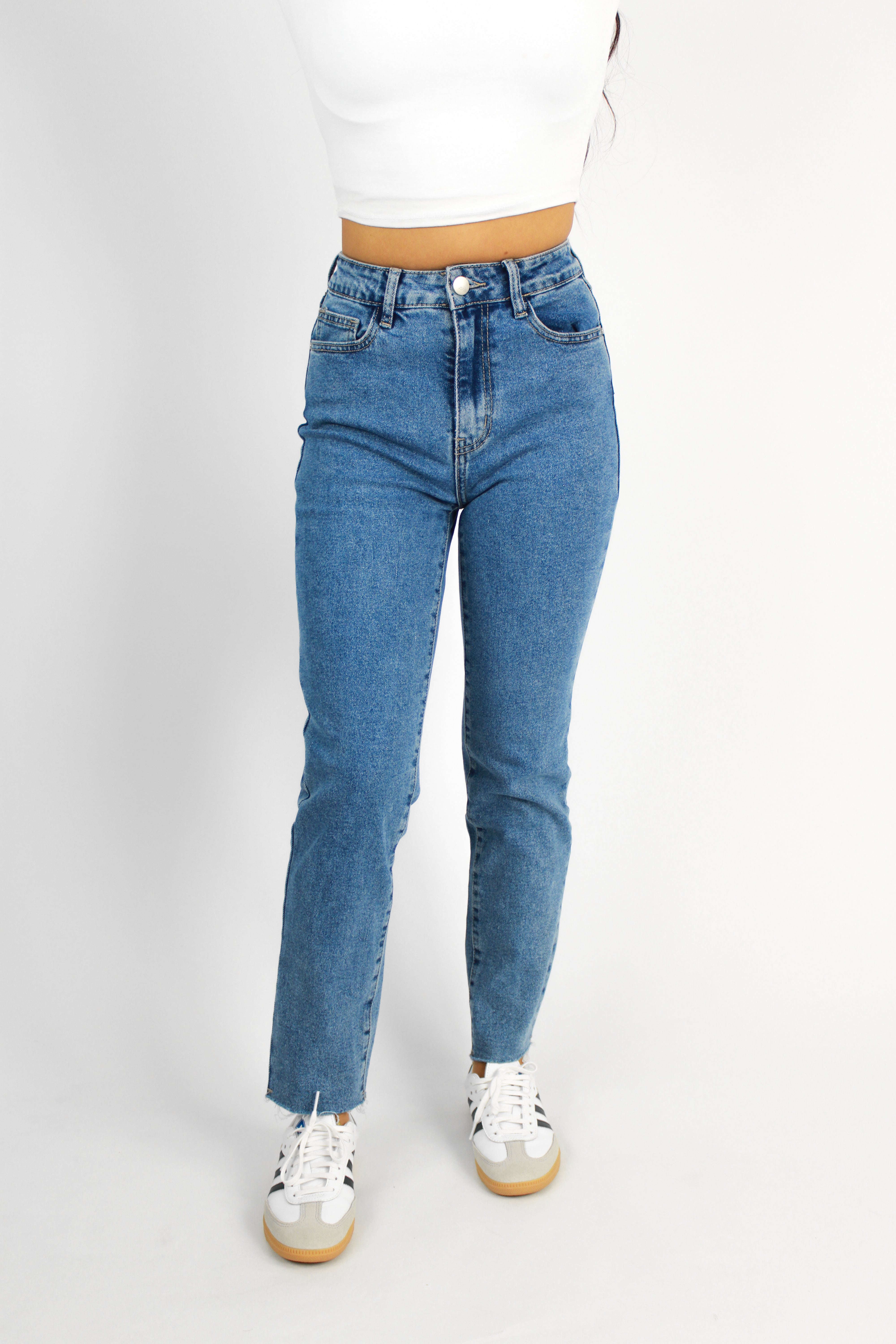 ''PETITE'' MOM JEANS 2618 - DENIM