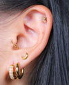 DIAMOND MINI HOOPS EARRING