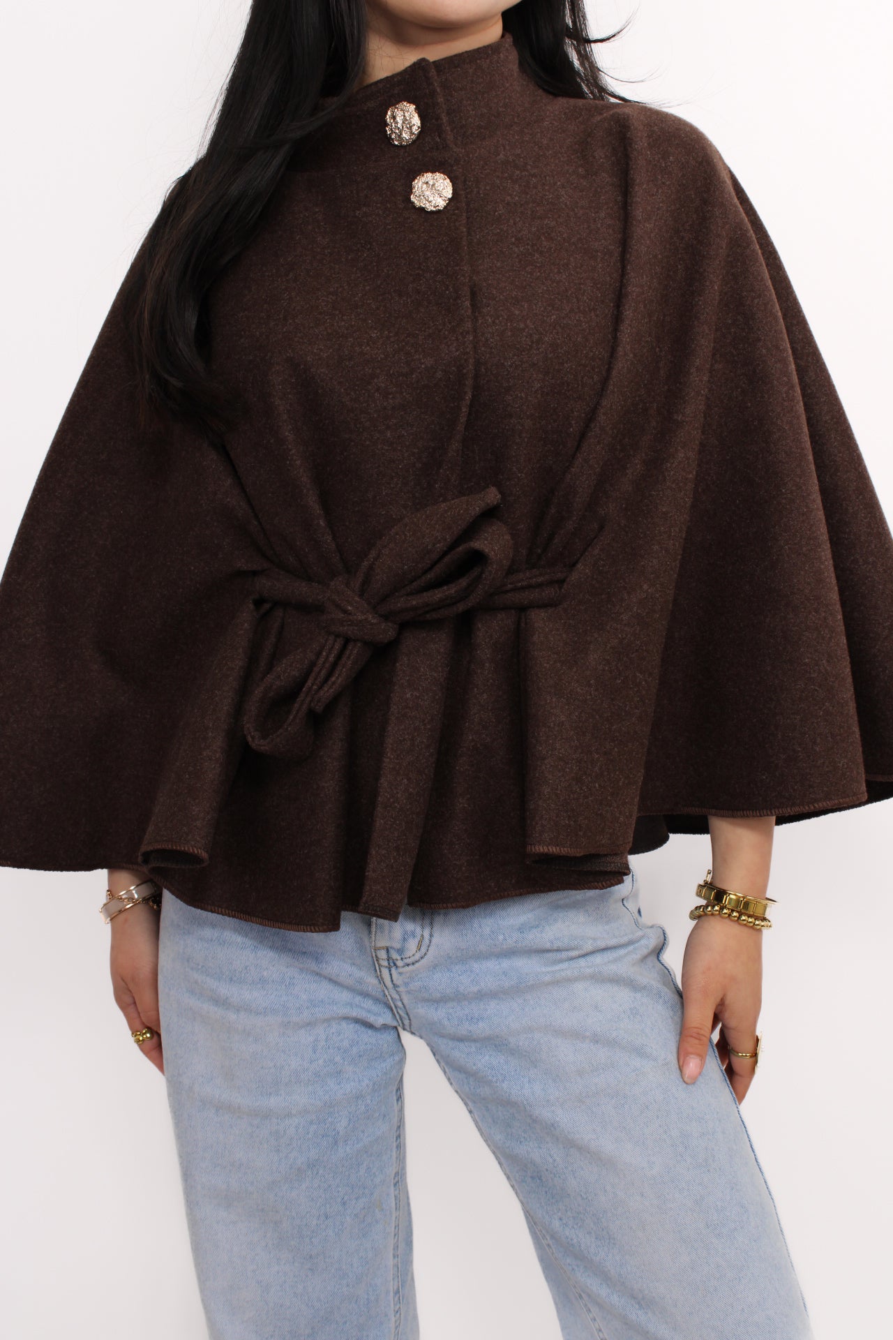 FRANCES PONCHO - BROWN