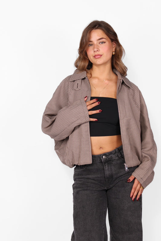 COZY CHECK BOMBER
