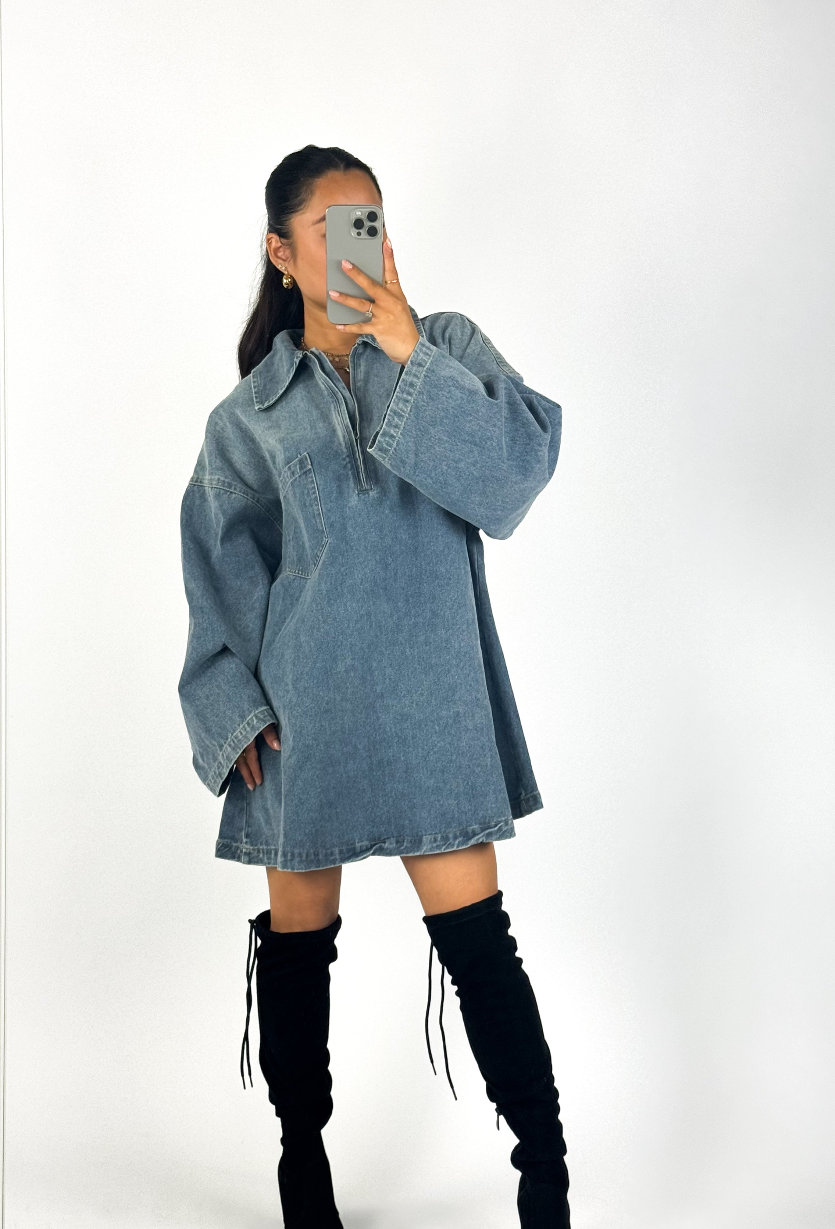 DENIM BLOUSE