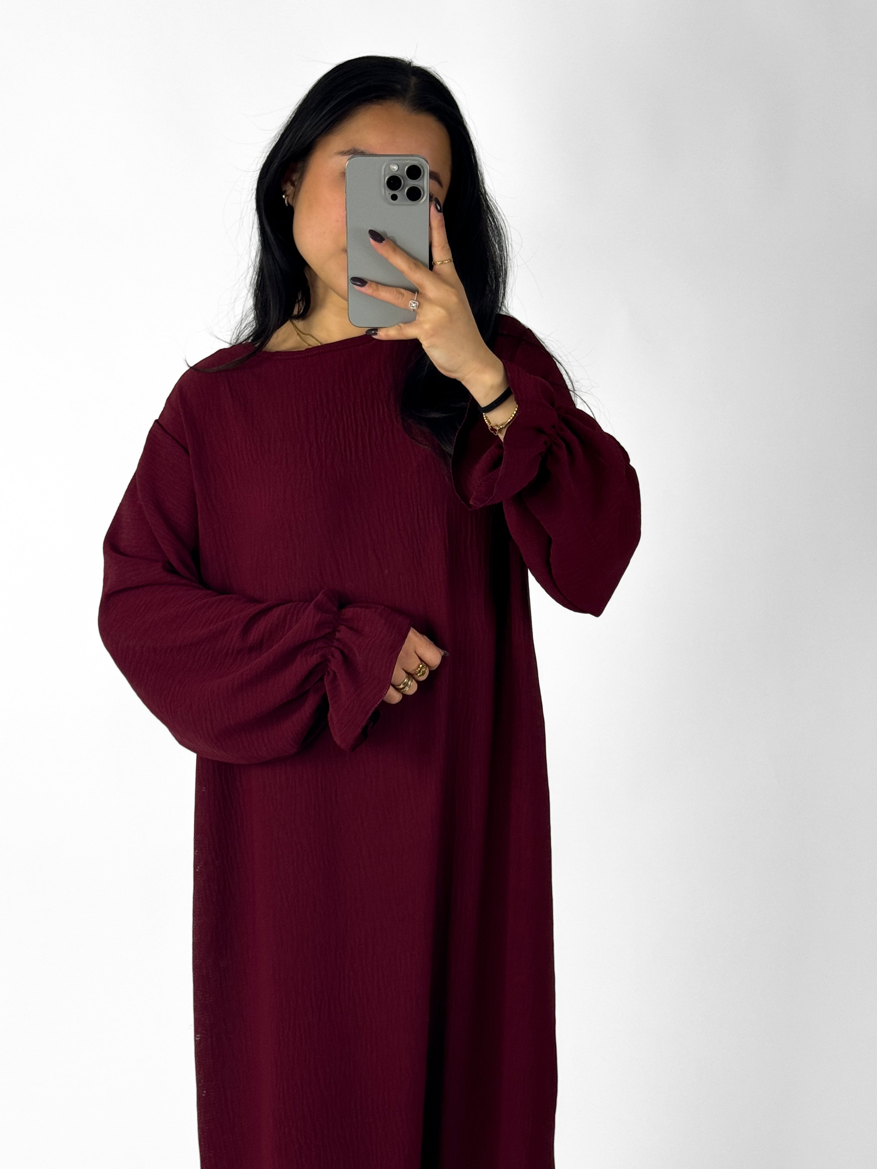 BEYZA DRESS - BORDEAUX