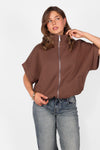 ZIPPER SLEEVELESS HOODIE