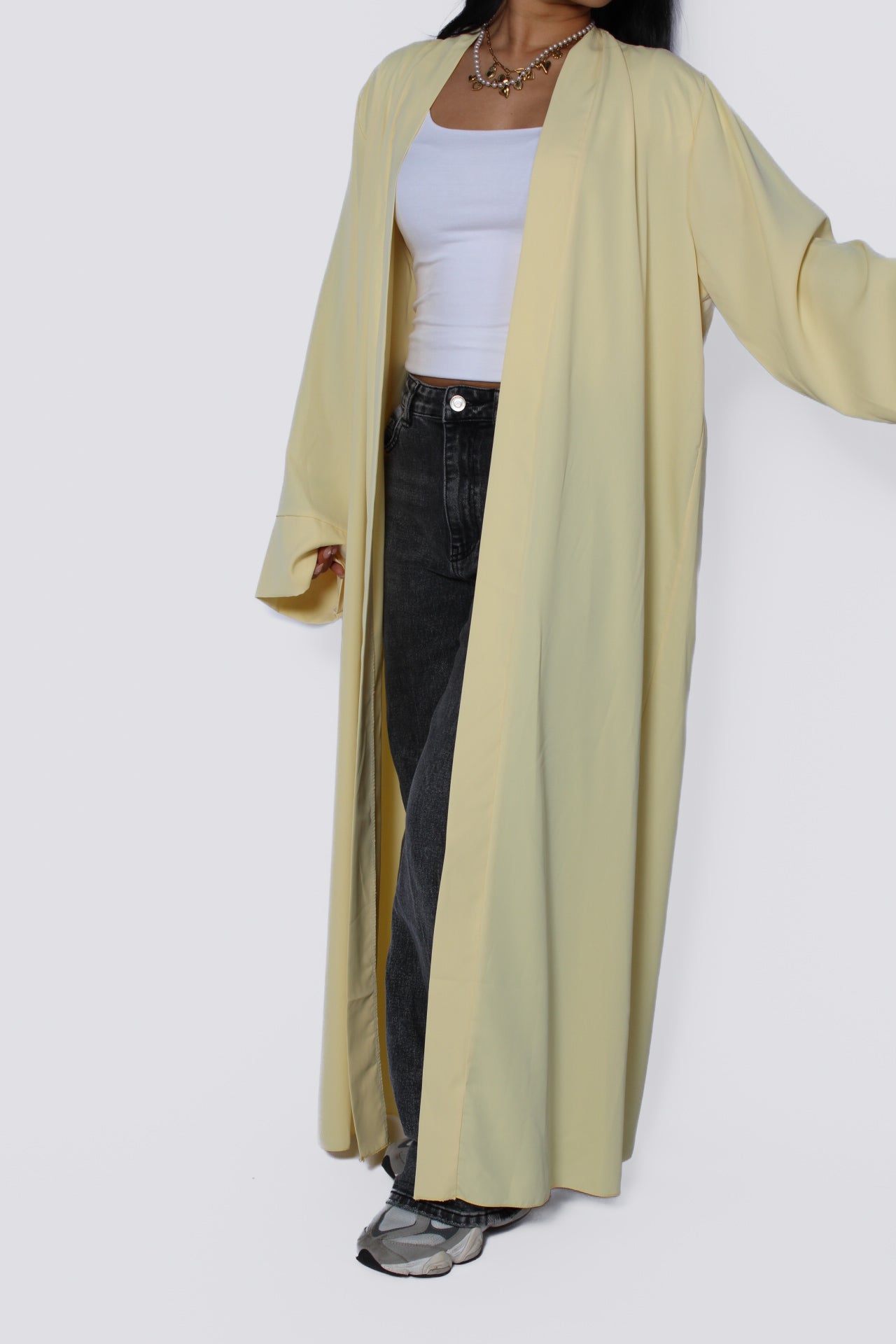 ''PETITE'' SILKY KIMONO - BUTTER YELLOW