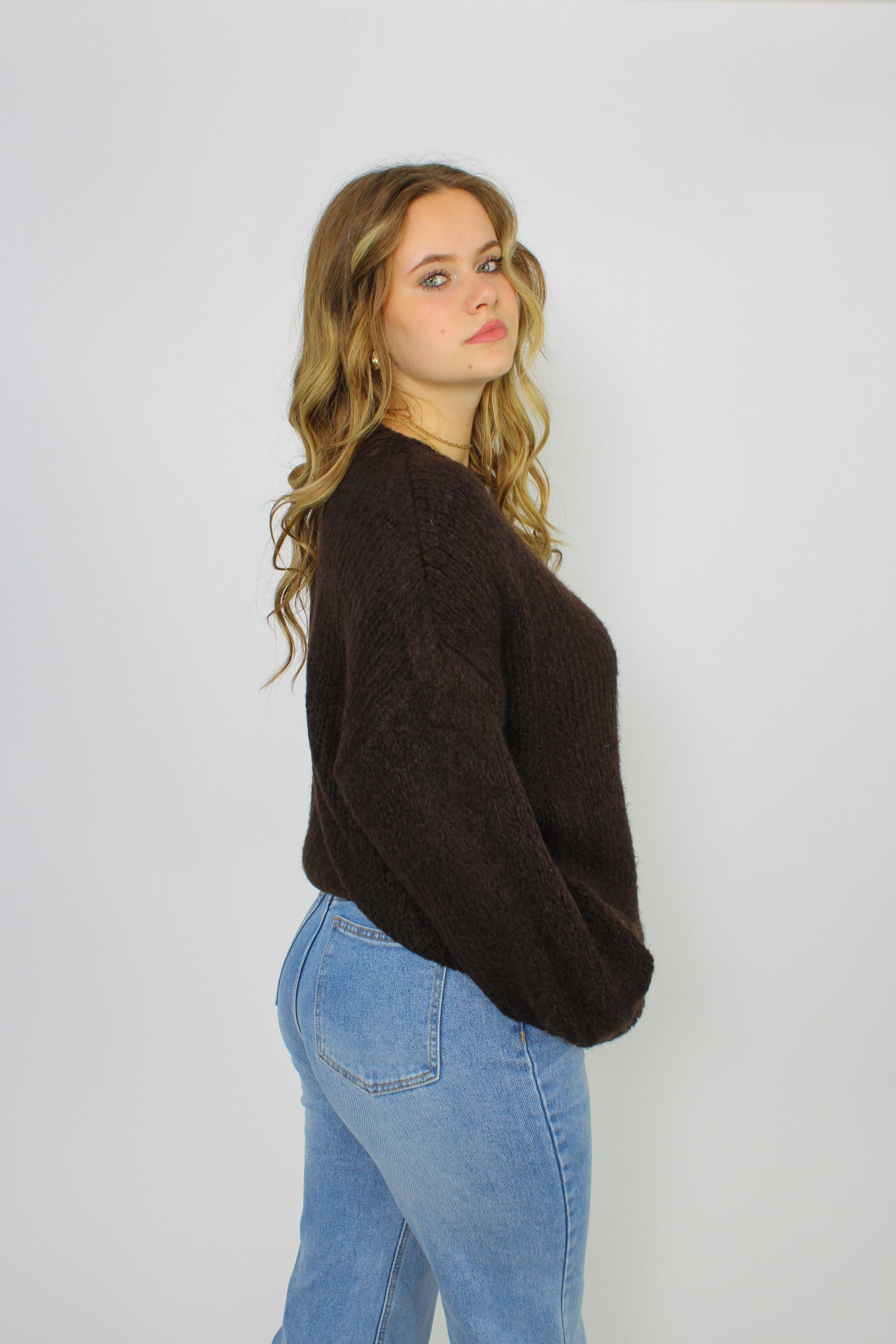 KEEP ME WARM KNIT - DARK BROWN