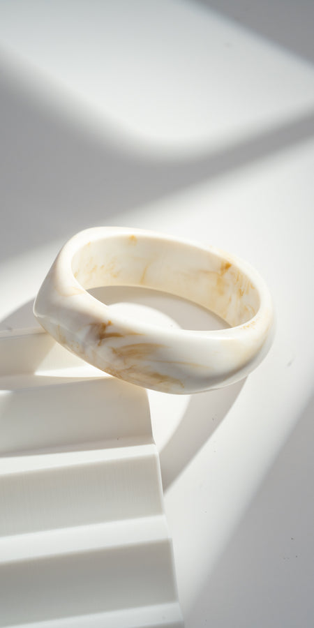 CHUNKY RESIN BANGLE - WHITE