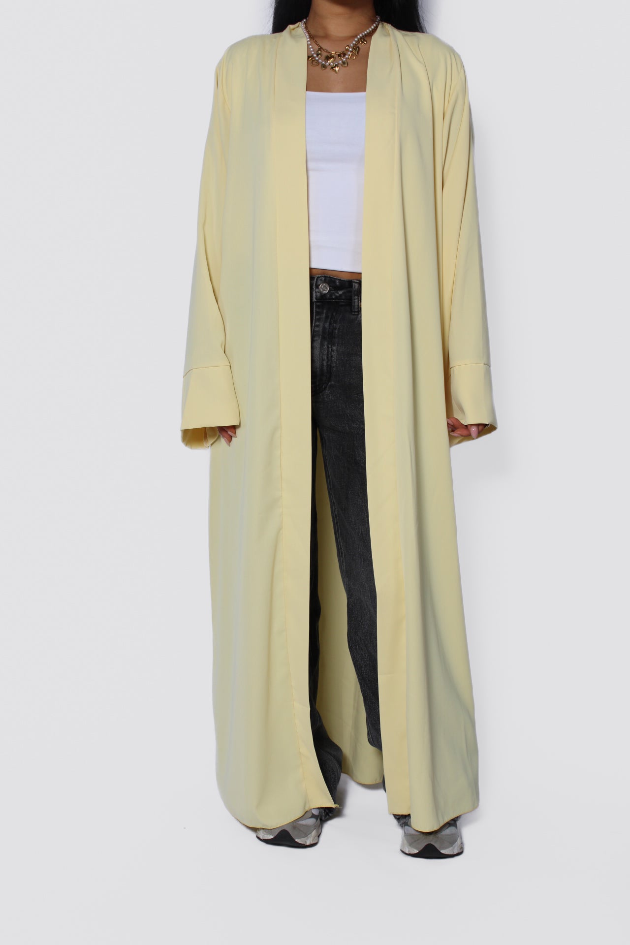 ''PETITE'' SILKY KIMONO - BUTTER YELLOW