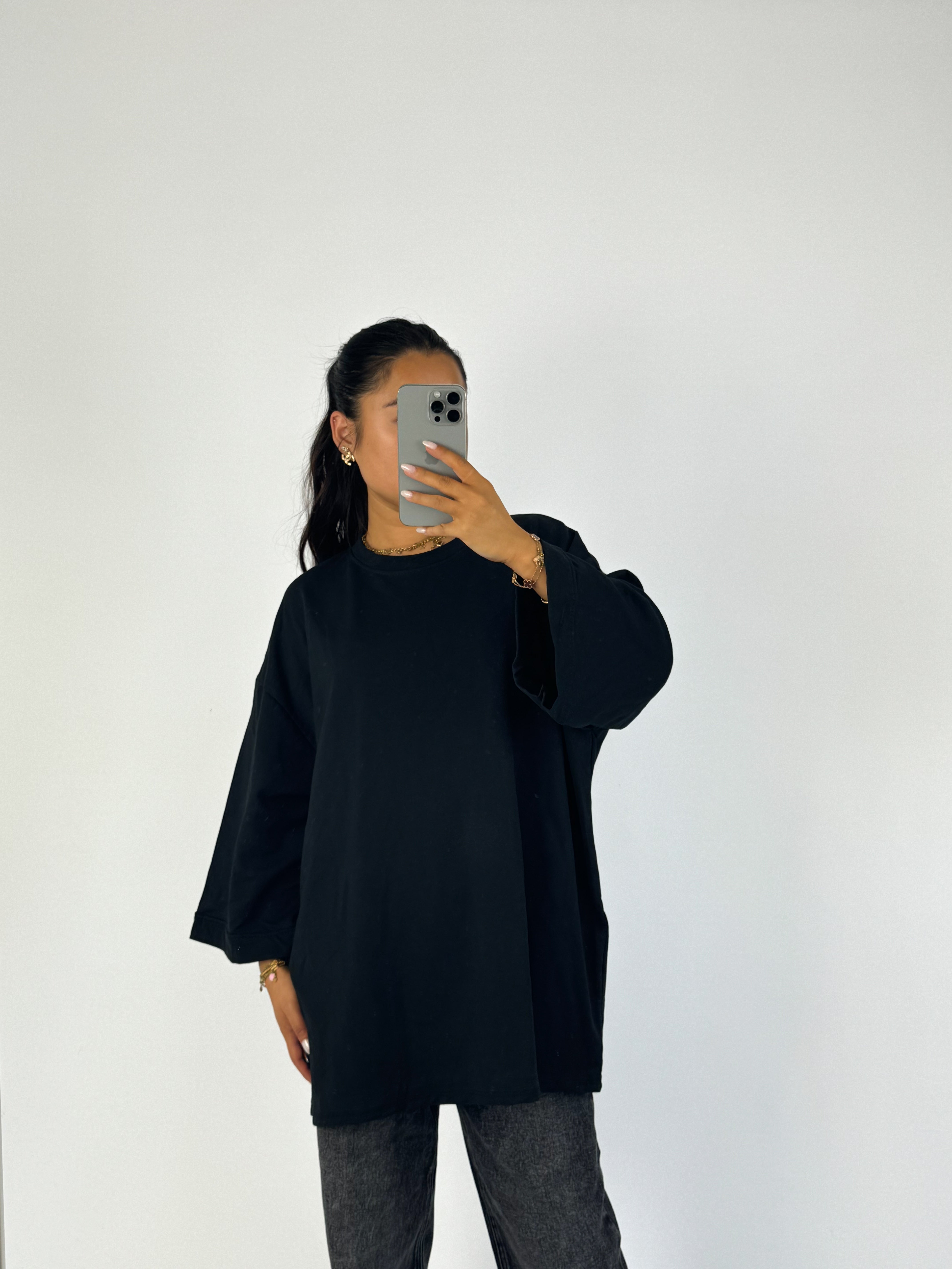 OVERSIZED BASIC T - BLACK