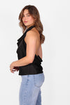 SILK HALTER TOP