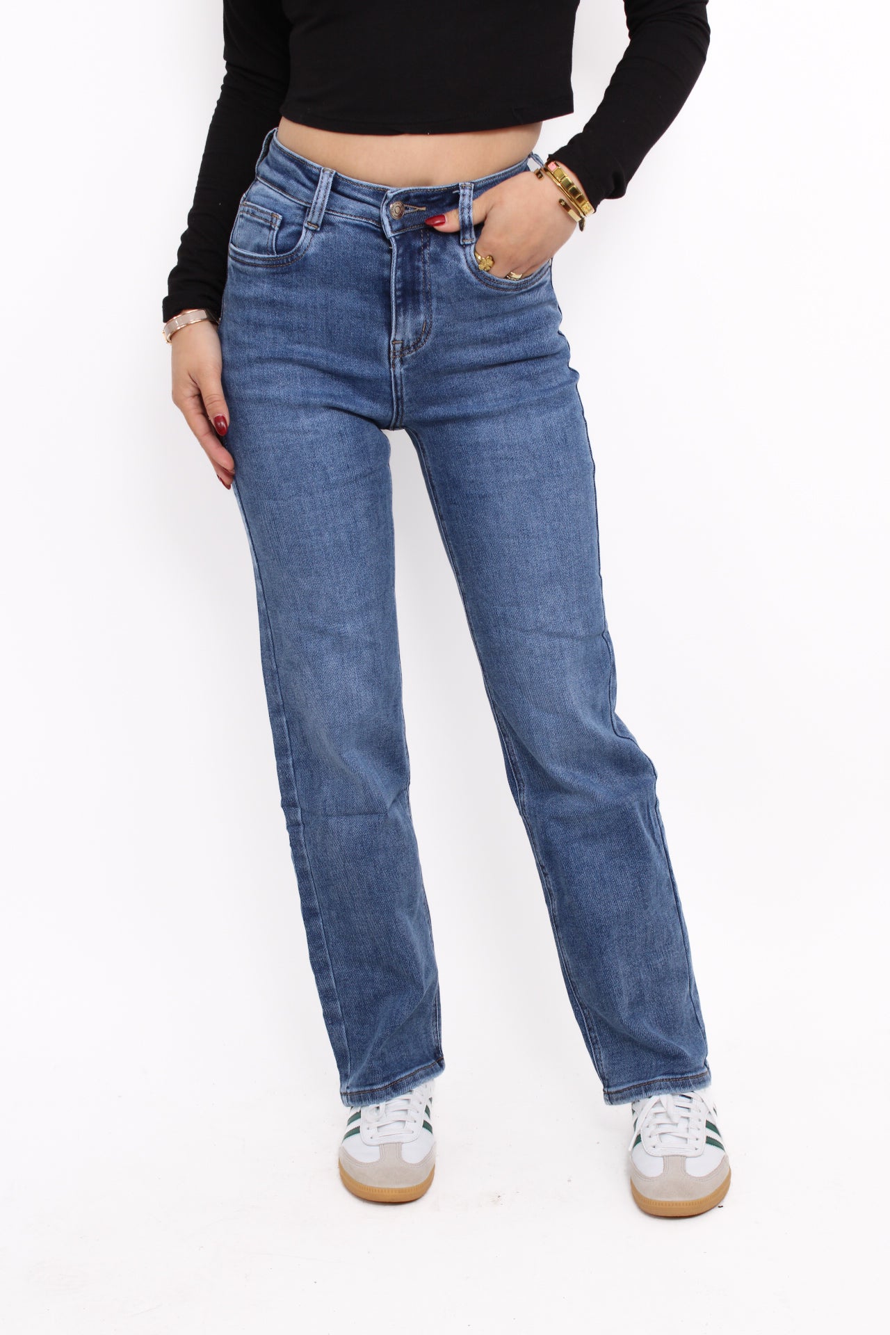 ''PETITE'' STRAIGHT LEG JEANS 5360-3 - DENIM