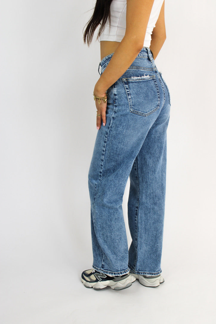 ''PETITE'' QUEEN HEARTS JEANS - DARK DENIM