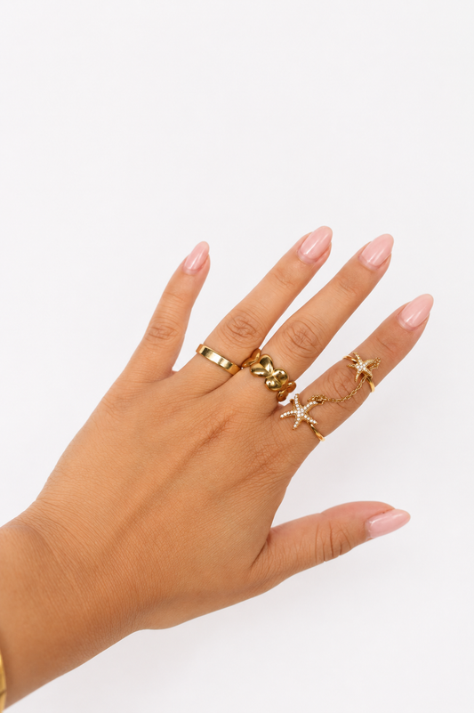 DOUBLE SEA STAR RING