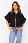 ZIPPER SLEEVELESS HOODIE