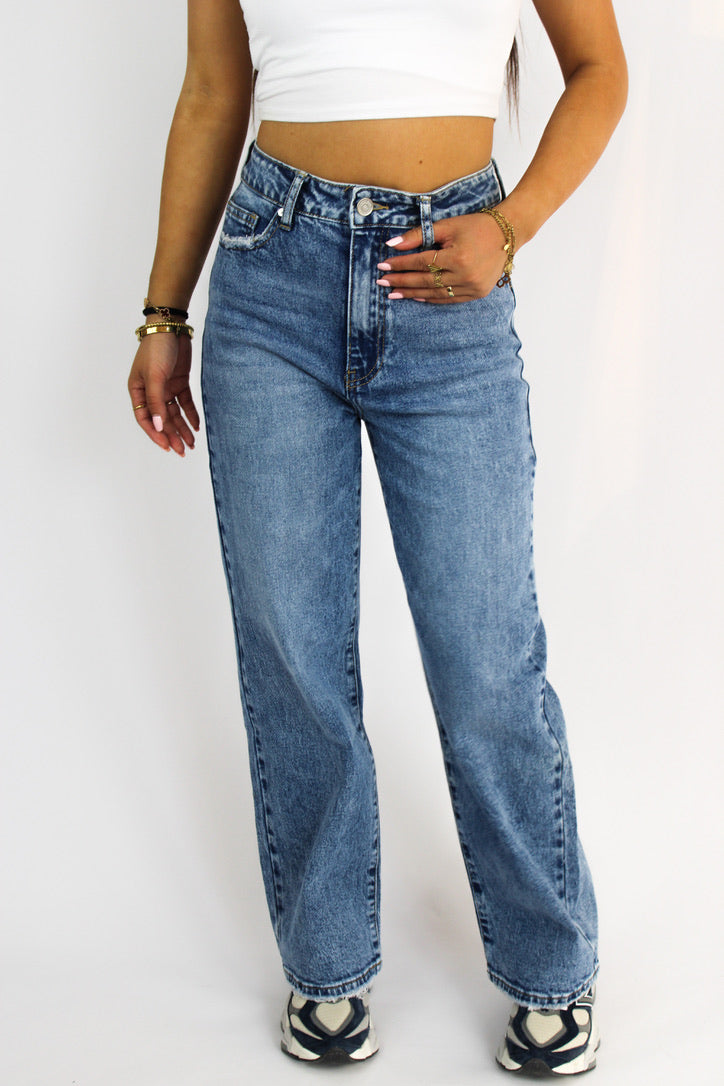 ''PETITE'' QUEEN HEARTS JEANS - DARK DENIM