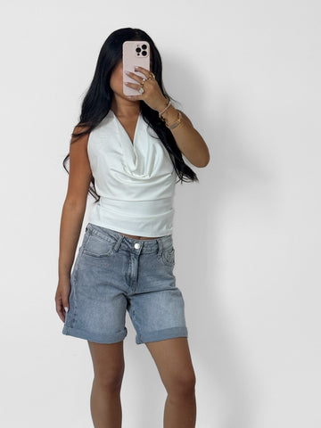 DENIM SHORT GREY