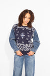 BANDANA DENIM KNIT