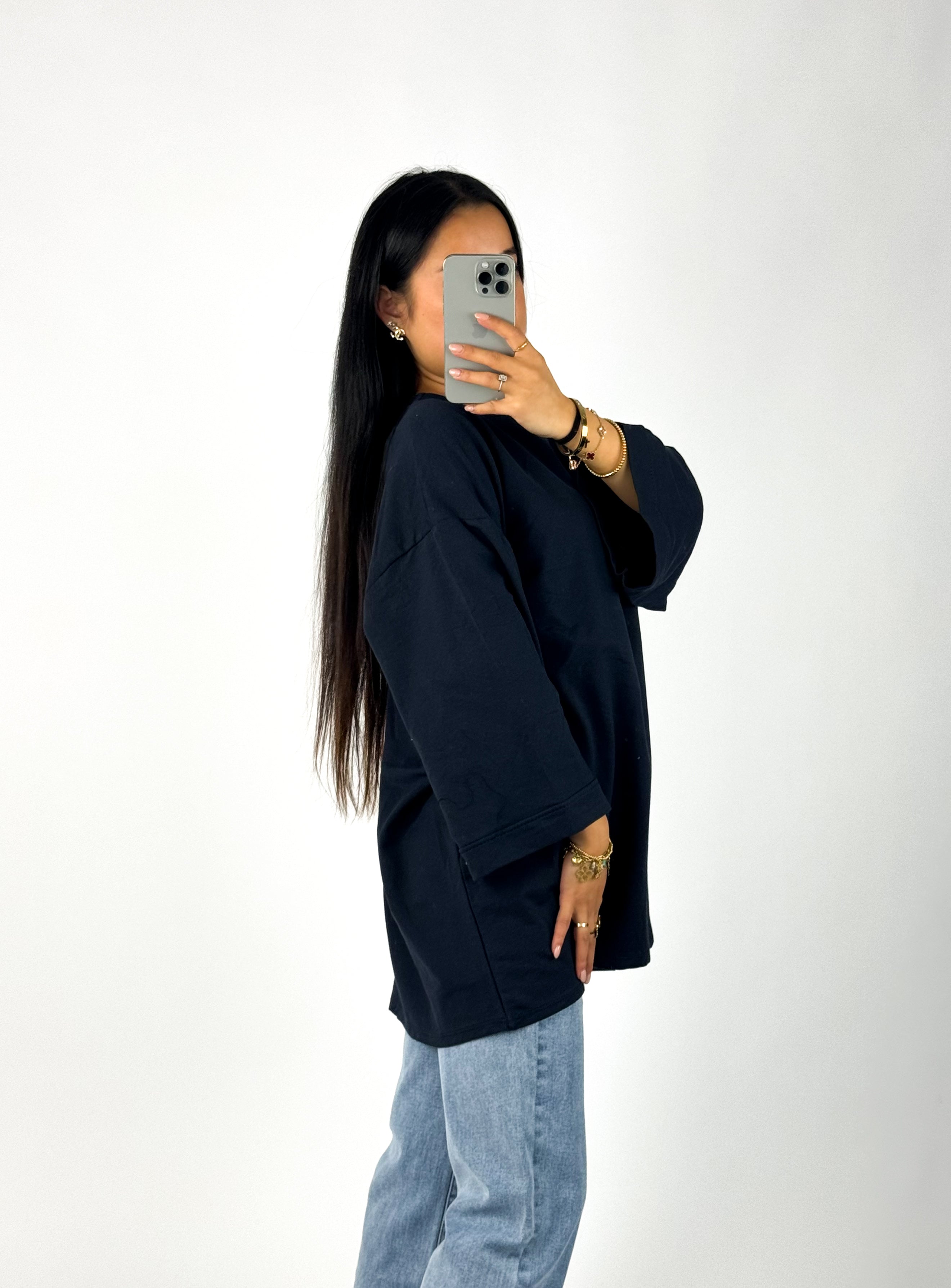 OVERSIZED BASIC T - NAVY