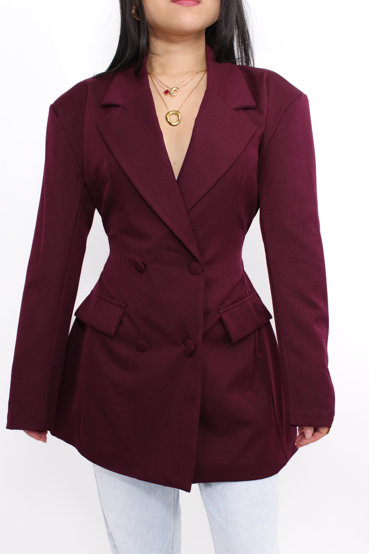 PAIGE BLAZER - PLUM