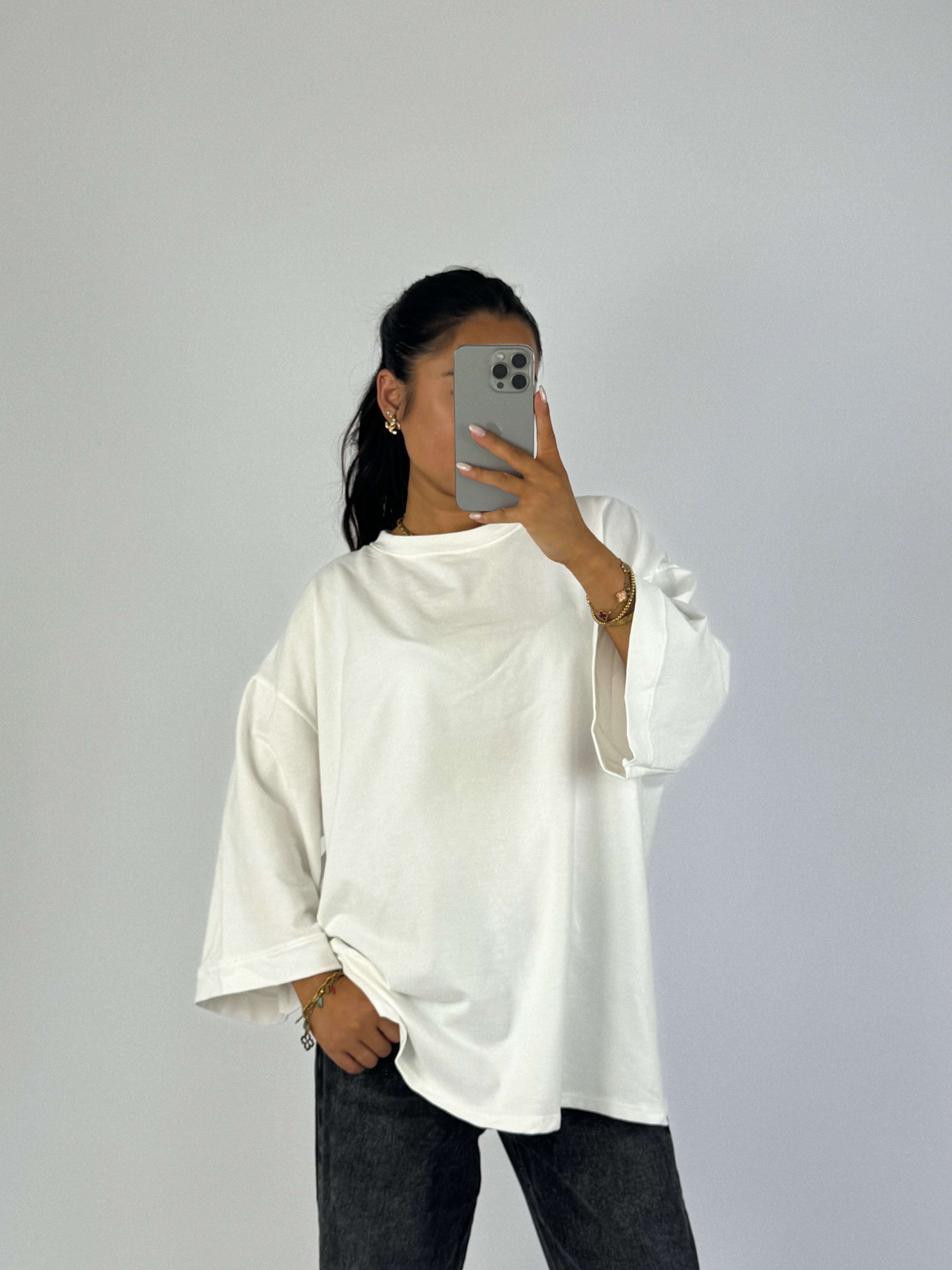 OVERSIZED BASIC T - WHITE