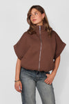 ZIPPER SLEEVELESS HOODIE