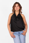 SILK HALTER TOP
