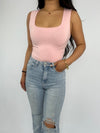 SQUARE TANK TOP - BABY PINK