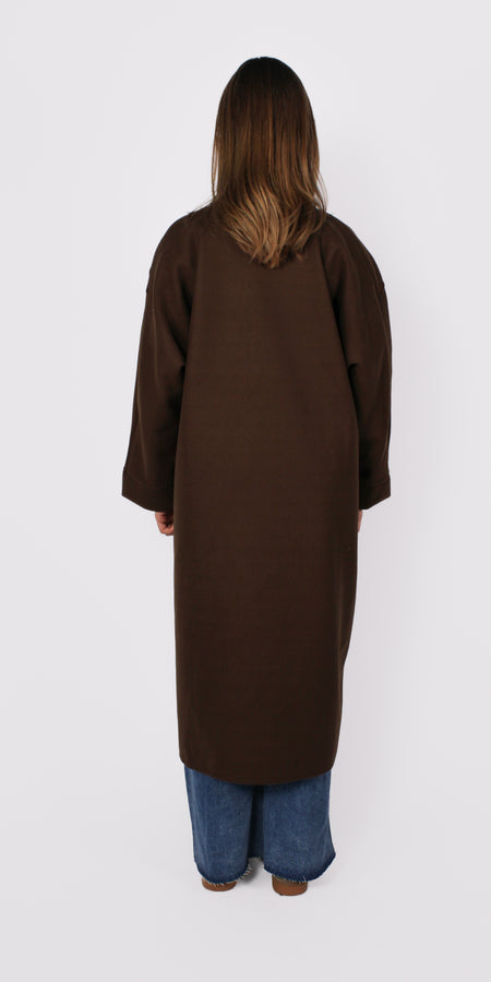 NYLA KIMONO - CHOCOLATE BROWN