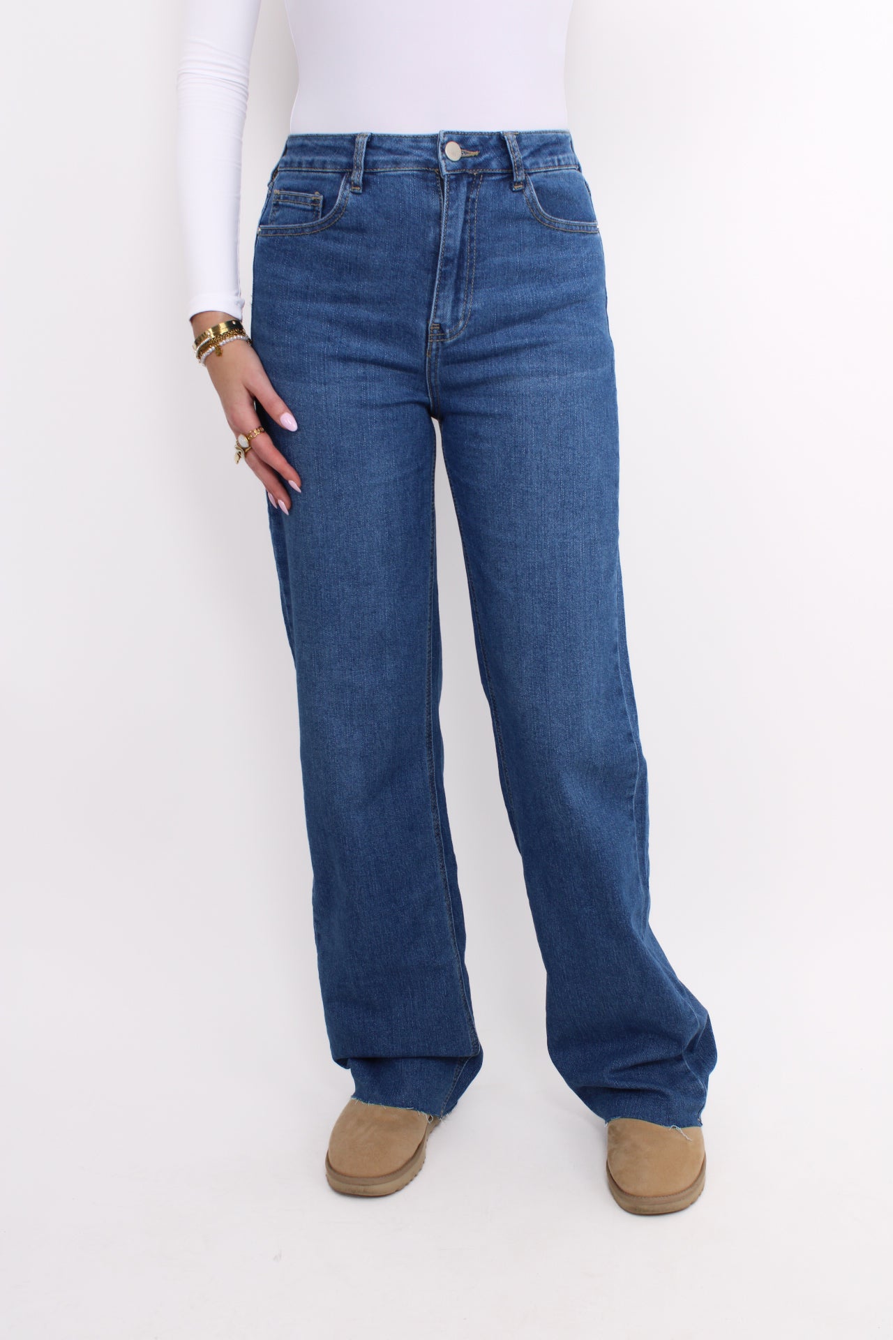 ''TALL'' WIDE LEG JEANS 3727-1- MID DENIM