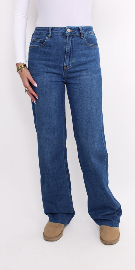 ''TALL'' WIDE LEG JEANS 3727-1- MID DENIM