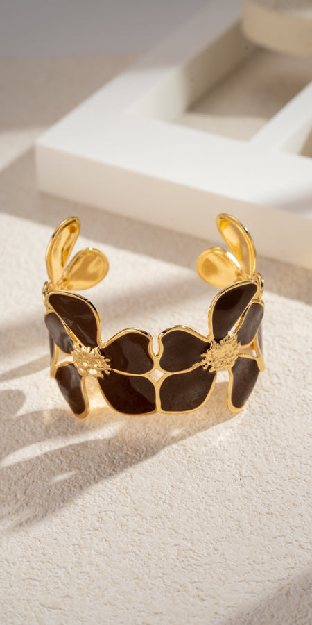 BLOSSOM KISS BANGLE - BROWN