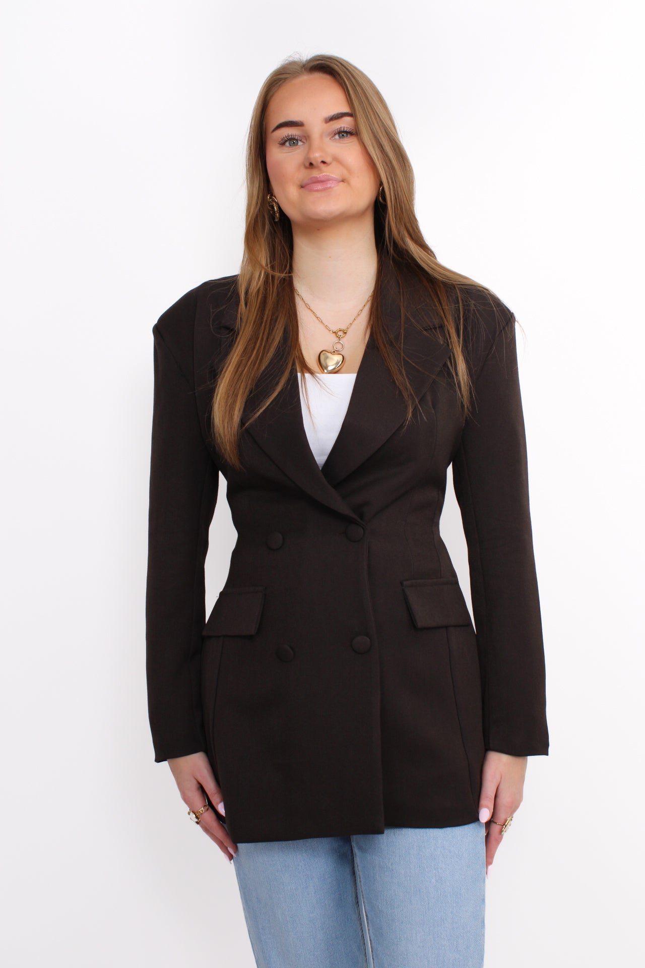 PAIGE BLAZER - BROWN