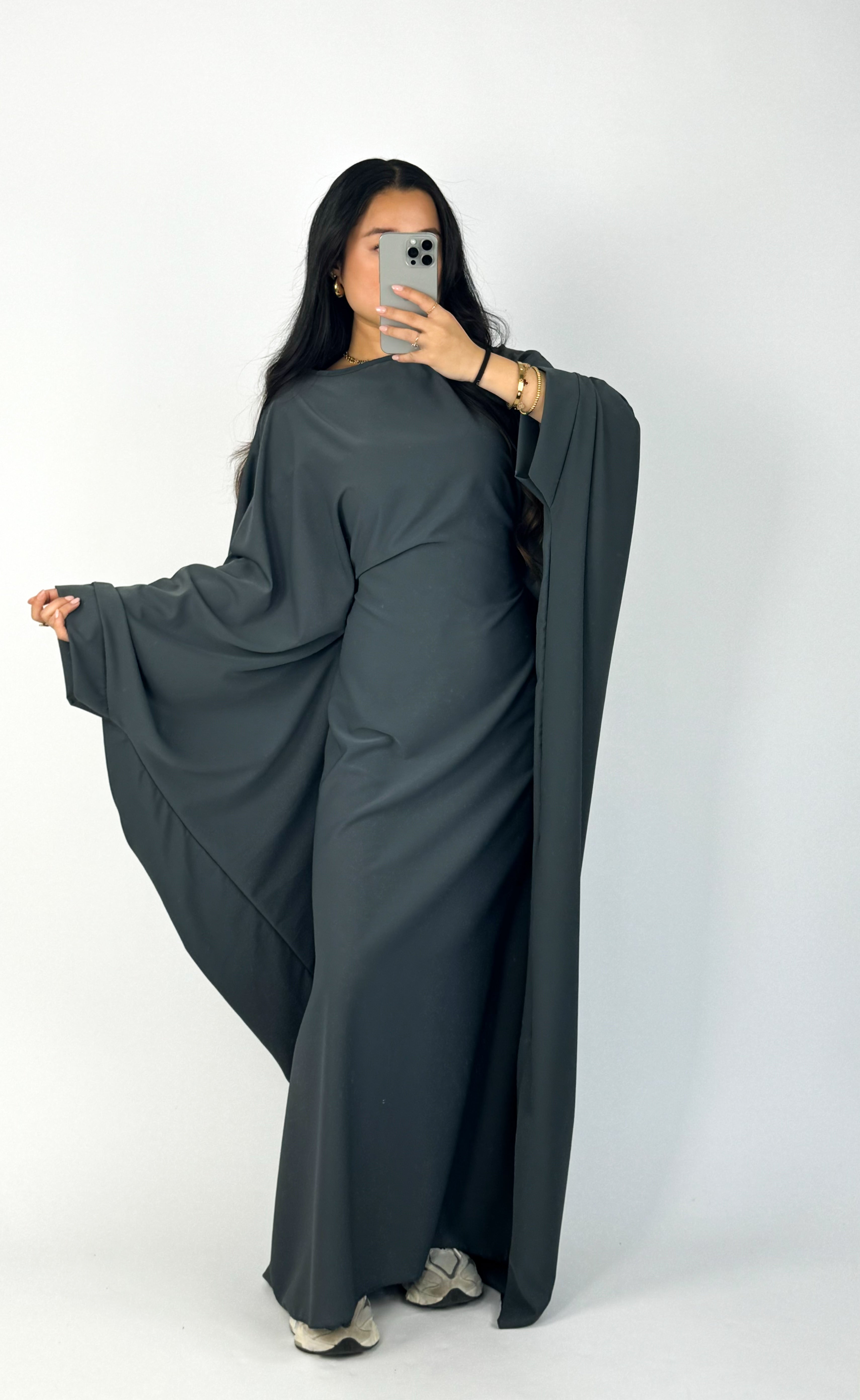 LINA DRESS - DARK GREY