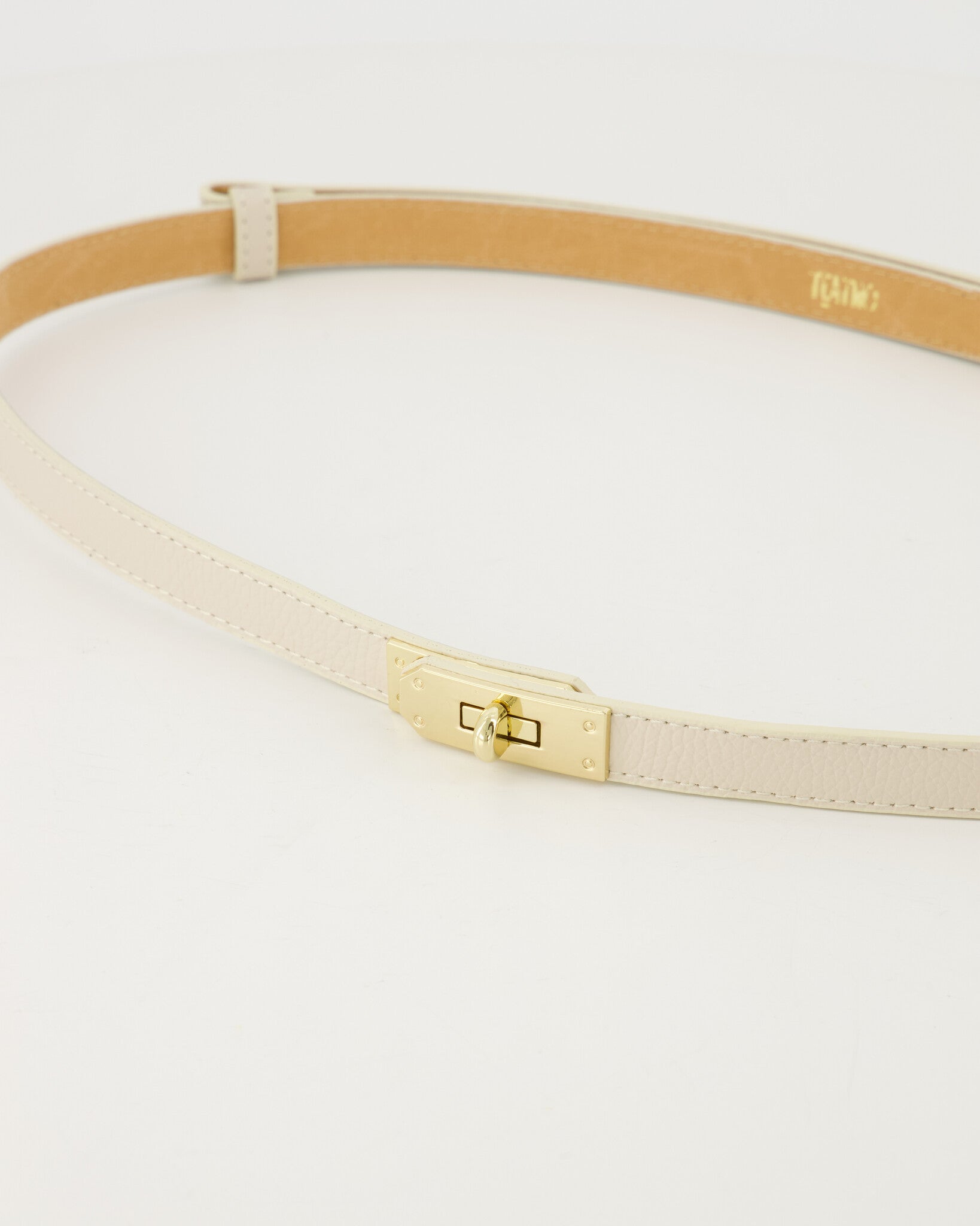 REAL LEATHER BELT - OFF WHITE