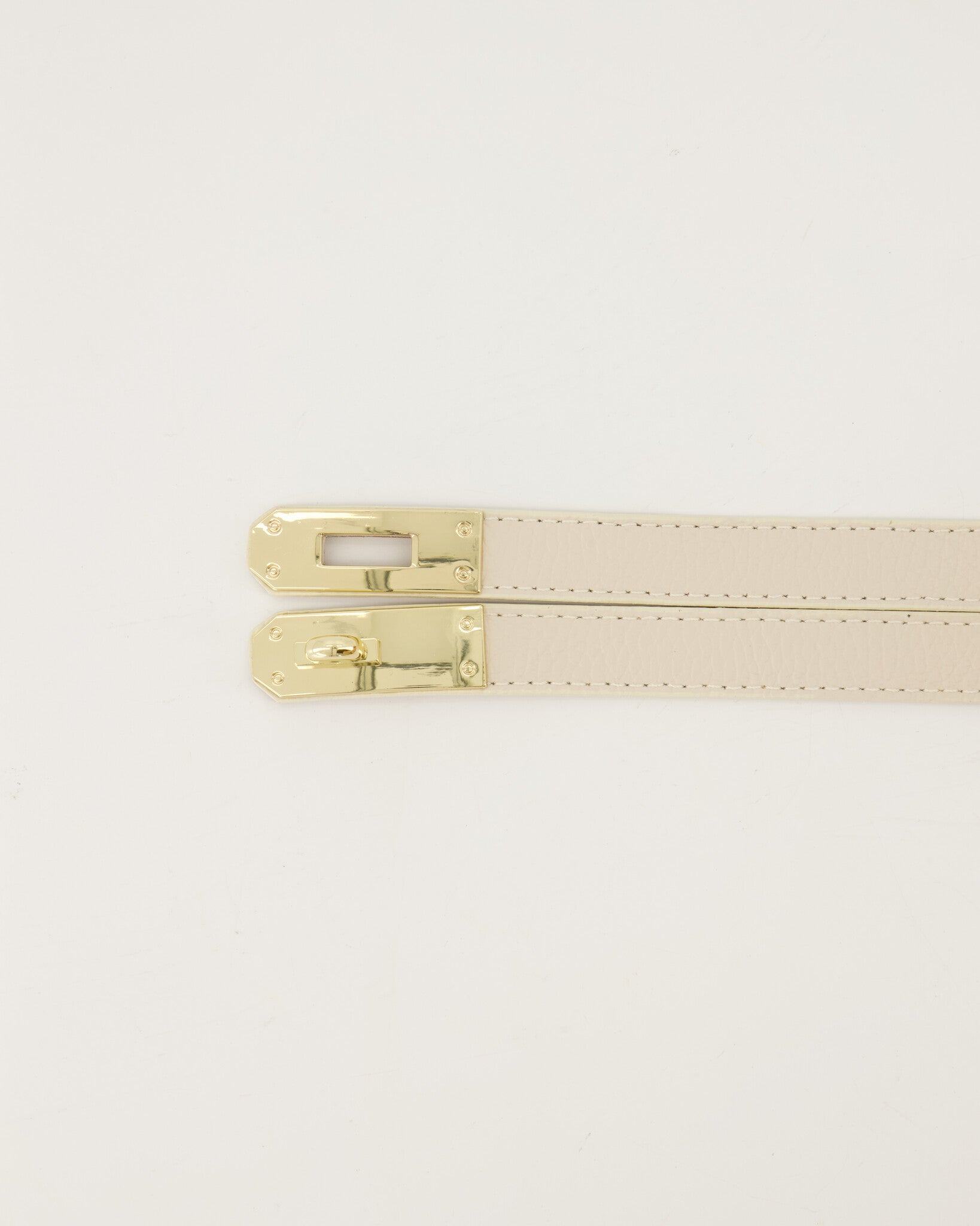 REAL LEATHER BELT - OFF WHITE