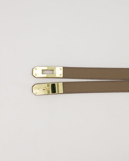 REAL LEATHER BELT - TAUPE
