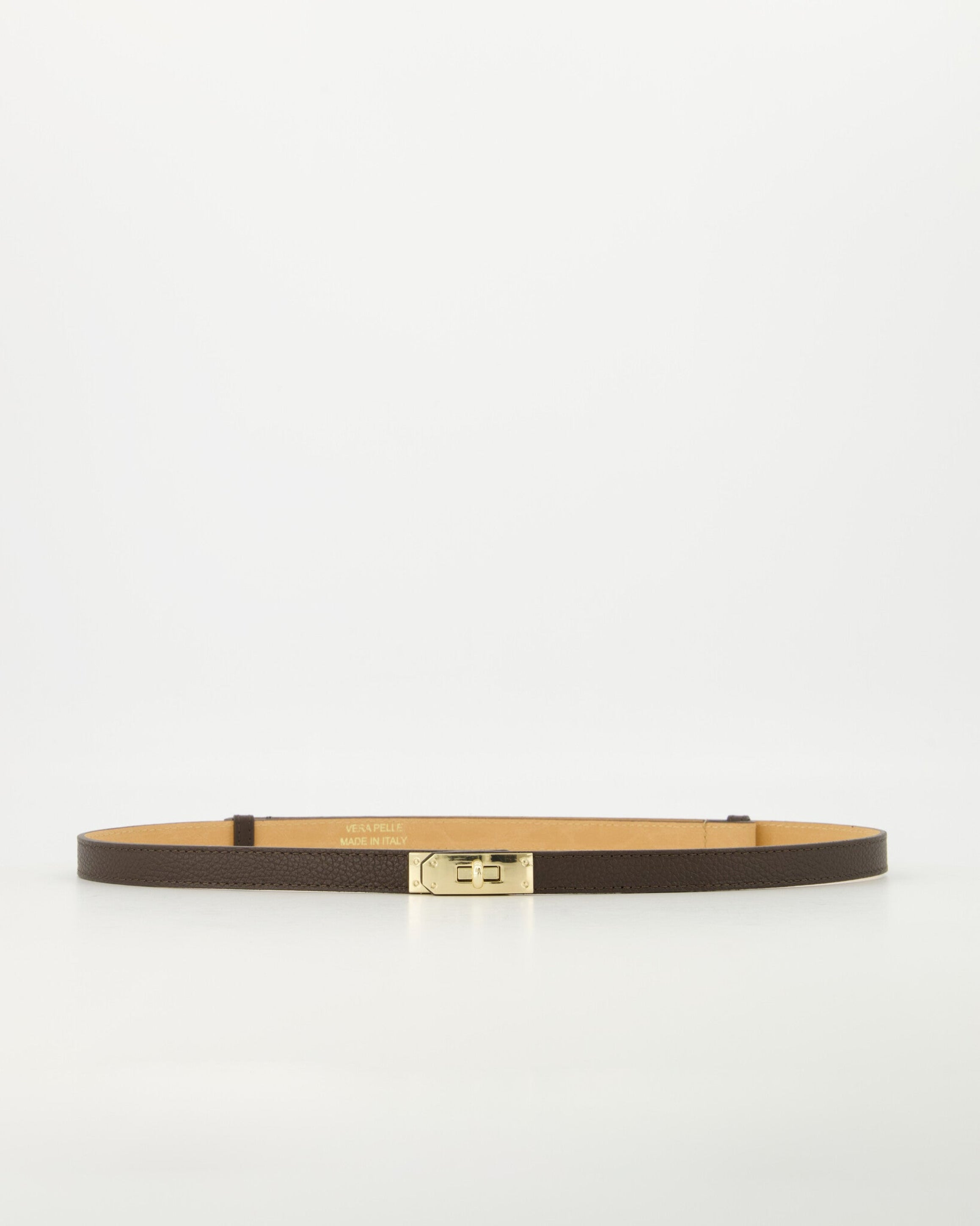 REAL LEATHER BELT - BROWN